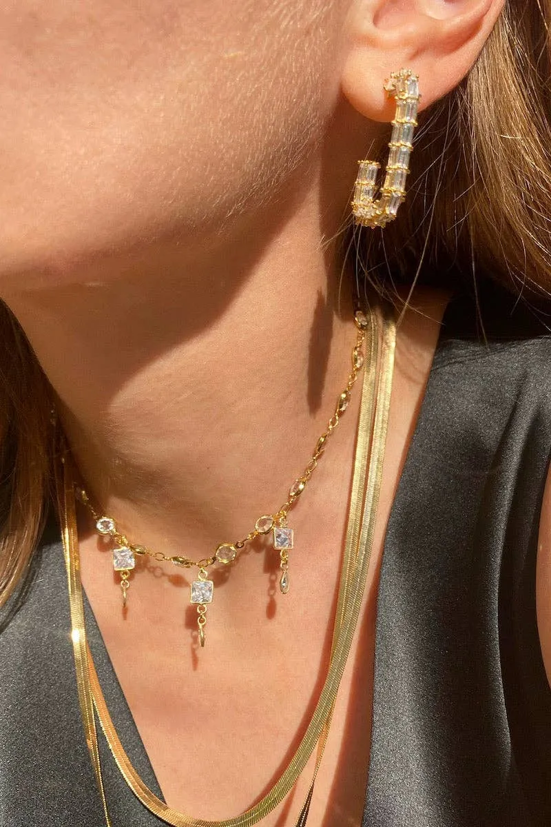 Native Gem Glam Hoop in 14k Gold Vermeil