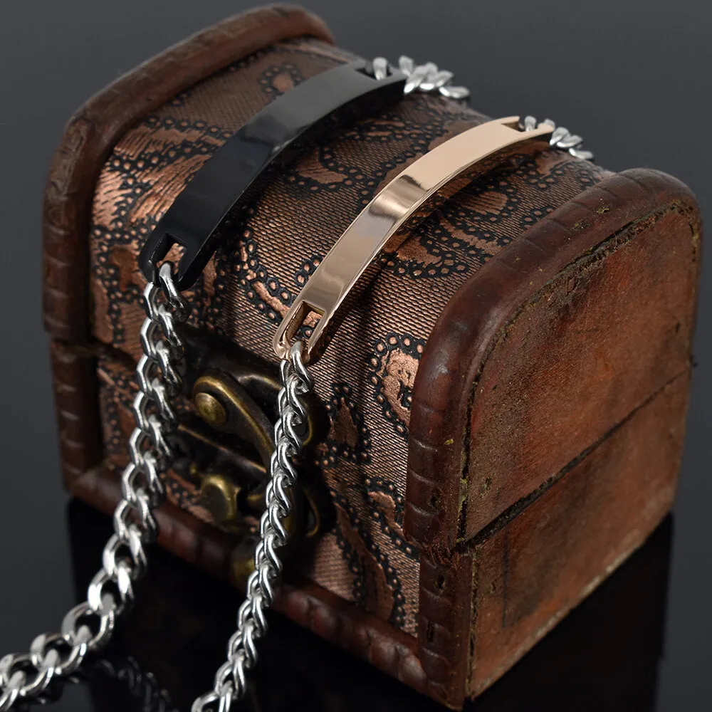 NEHZUS Mens and Womens Custom Engraving Bracelets Personalized Gift for Couples