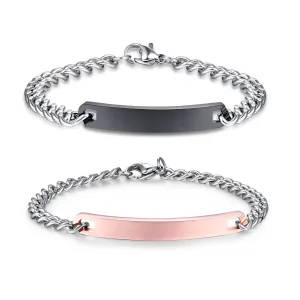 NEHZUS Mens and Womens Custom Engraving Bracelets Personalized Gift for Couples
