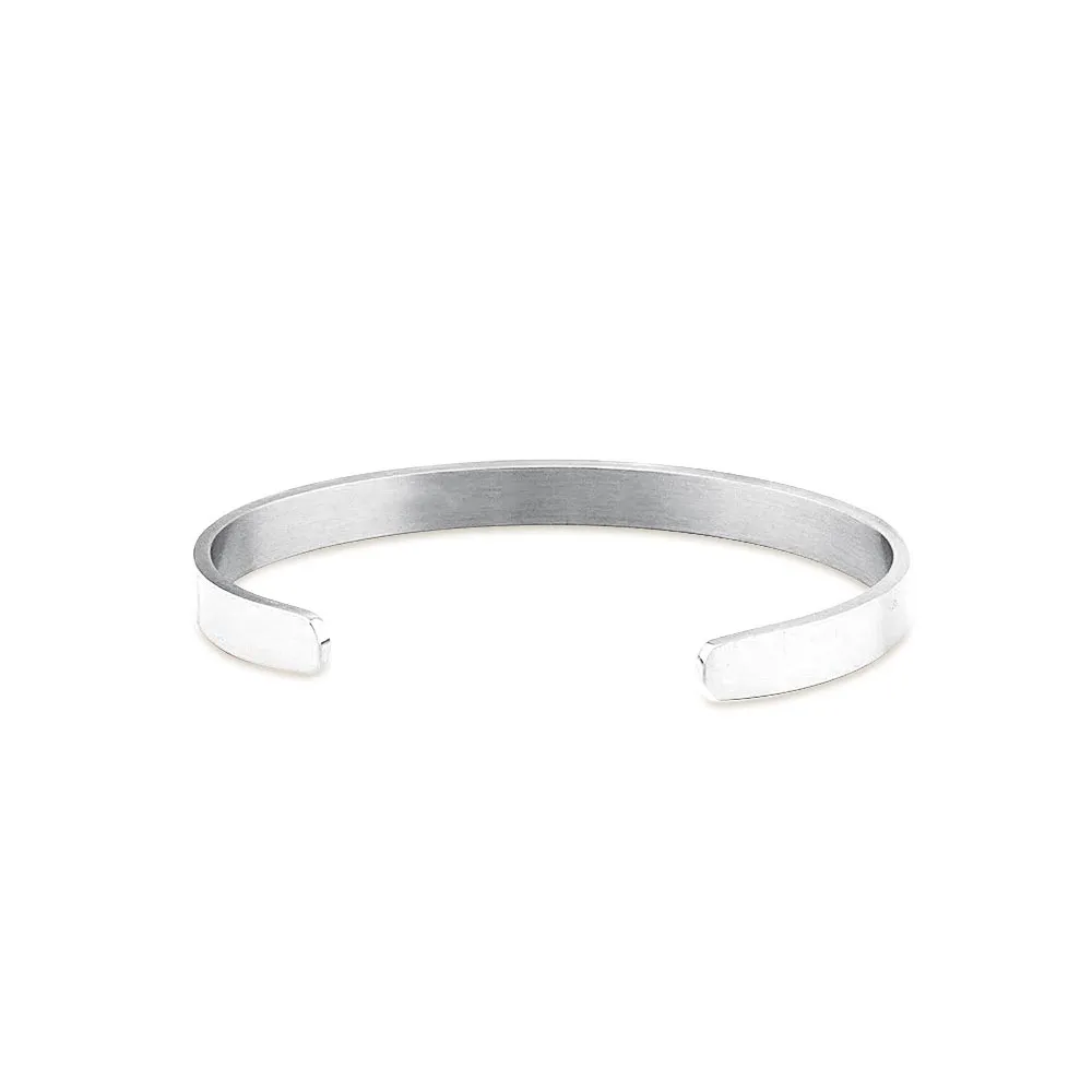 No-tarnish Medical Grade Titaium Open Design Engraved Personalized Bracelets