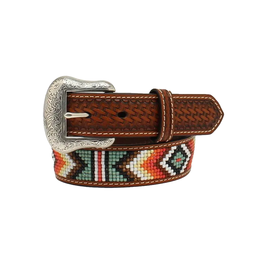 Nocona Men's Basket Weave Diamond Beaded Belt N210004408
