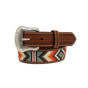 Nocona Men's Basket Weave Diamond Beaded Belt N210004408