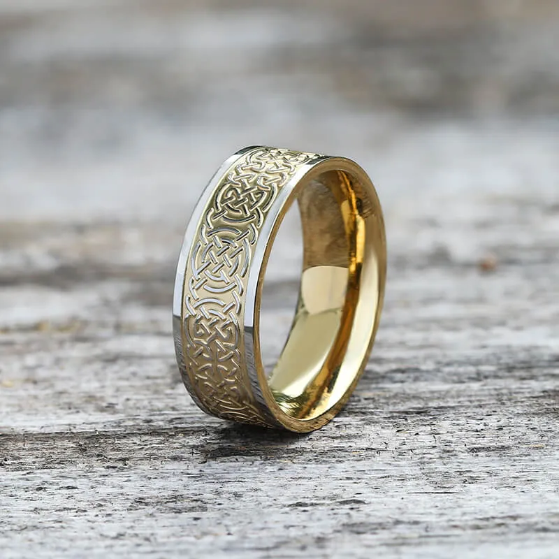 Nordic Celtic Knot Stainless Steel Viking Ring