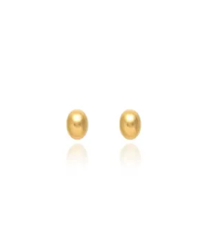 Nude Rose Stainless Steel Small Oval Chunky Earrings