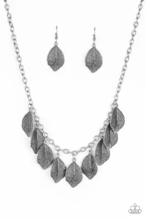 Paparazzi Necklace ~ A True Be-LEAF-er - Silver
