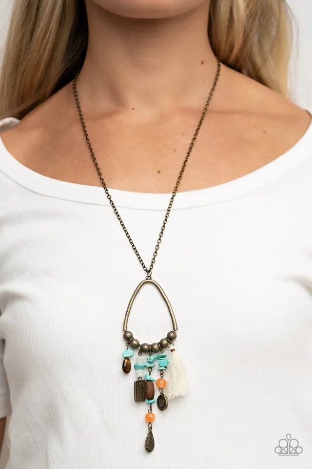 Paparazzi Necklace ~ Listen to Your Soul - Brass