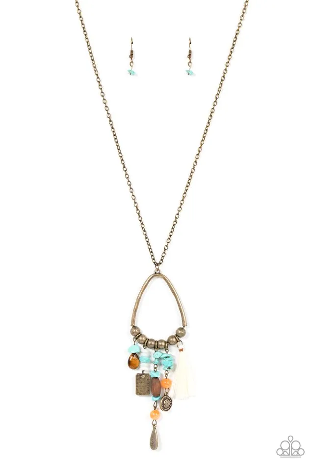 Paparazzi Necklace ~ Listen to Your Soul - Brass