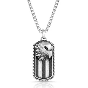 Patriotic Strength Dog Tag Necklace NC5543