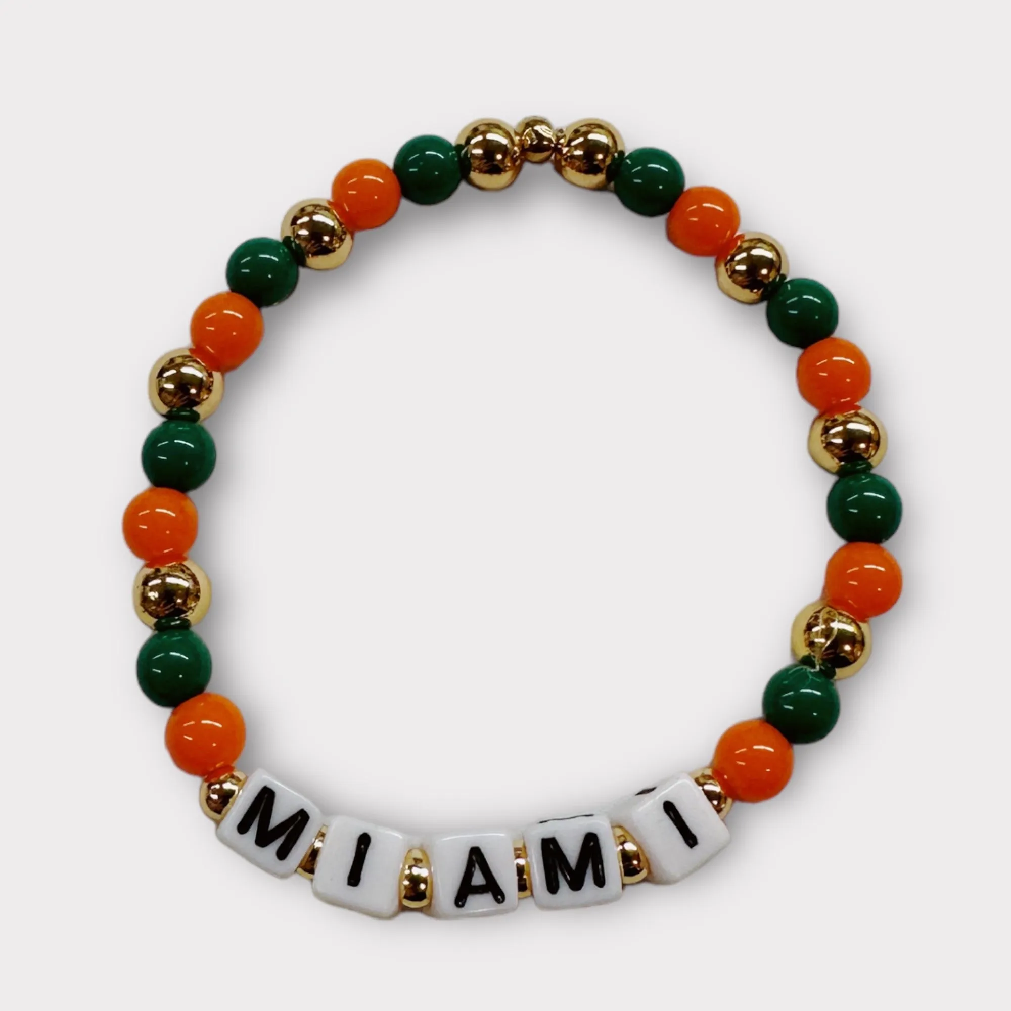 Personalized College Beaded Bracelets