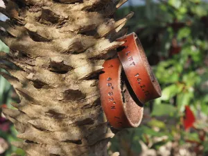 Personalized Leather Matching Couples Bracelets Set ♡ His and Hers Bracelets #Brown