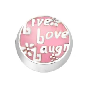 Pink Live Love Laugh Floating Charm