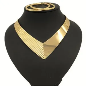 Punk Alloy: Collar and Earrings Set