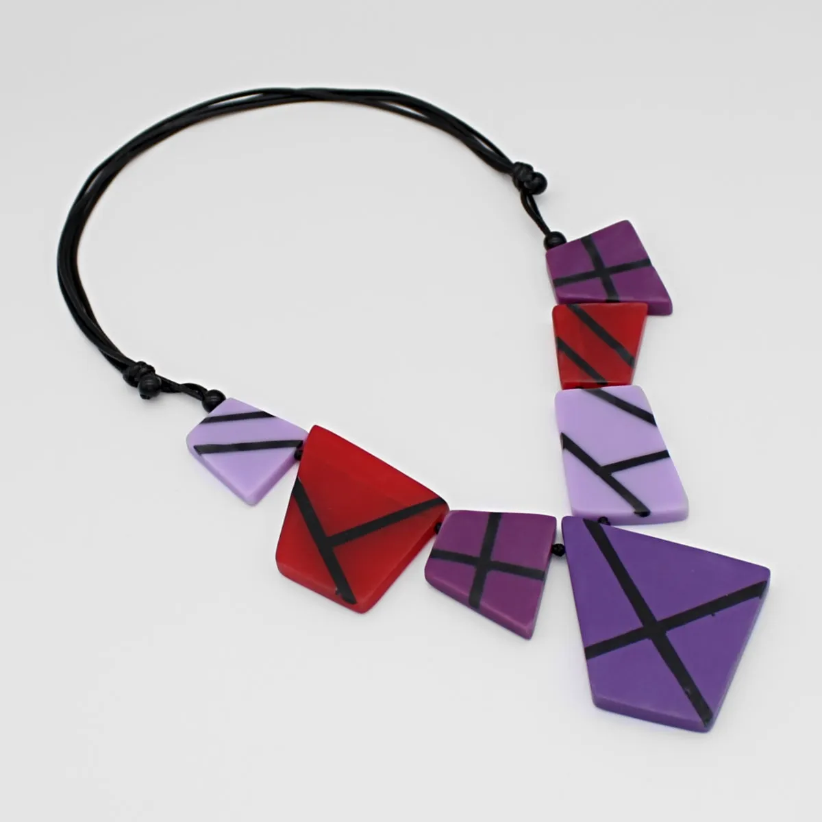 Purple and Red Orinda Necklace