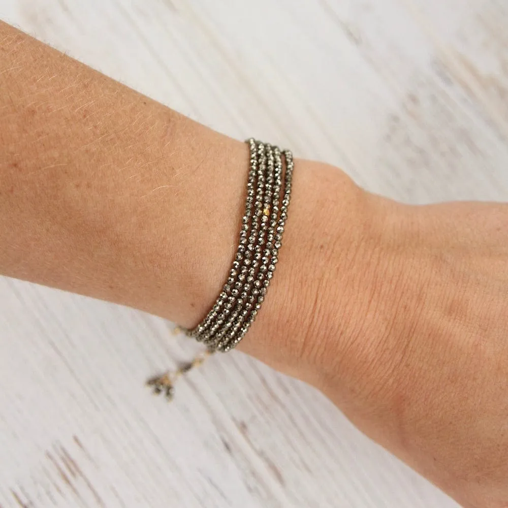 Pyrite Wrap Bracelet & Necklace