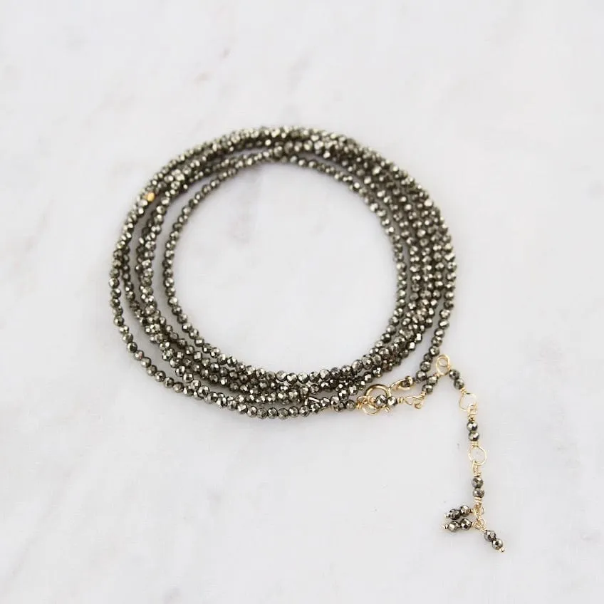 Pyrite Wrap Bracelet & Necklace