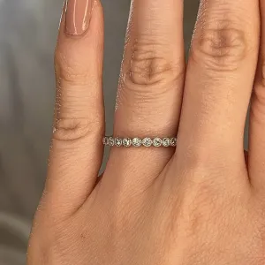 "Anja" Mini Bubbles Round Pattern 0.20ct Diamond Half Eternity Ring ET77