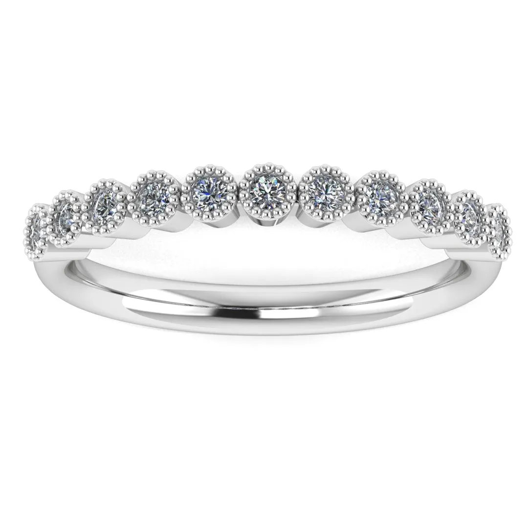 "Anja" Mini Bubbles Round Pattern 0.20ct Diamond Half Eternity Ring ET77