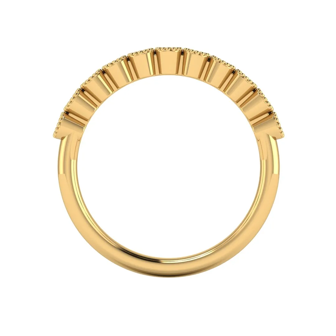 "Anja" Mini Bubbles Round Pattern 0.20ct Diamond Half Eternity Ring ET77