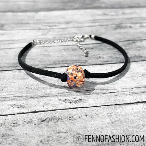 Remembrance Leather Unisex Bracelet Using Flower Petals