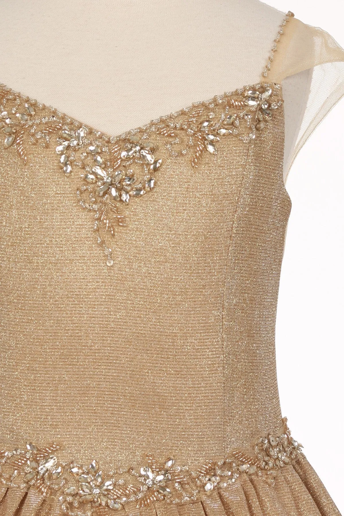 Rhinestone Sequin Metallic Mini Quince by Cinderella Couture USA AS5087