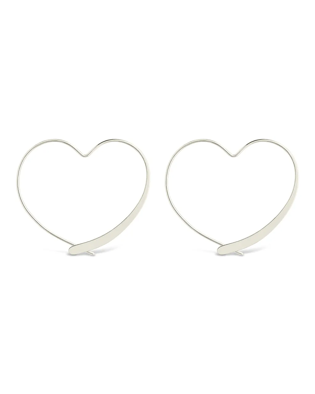 Rorie Heart Threader Hoops