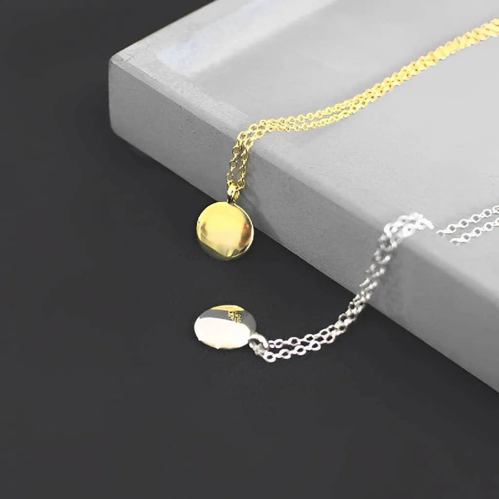 Round Pendant Necklace - Amelia