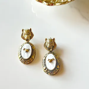 Saima Lion Pearl Earrings