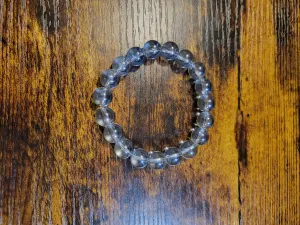 Shiny clear gray - Beaded Bracelet
