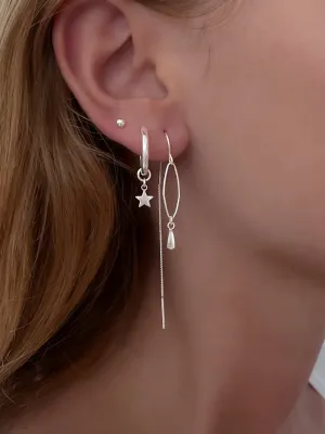 Silver Earring Set - Pearls and Stars