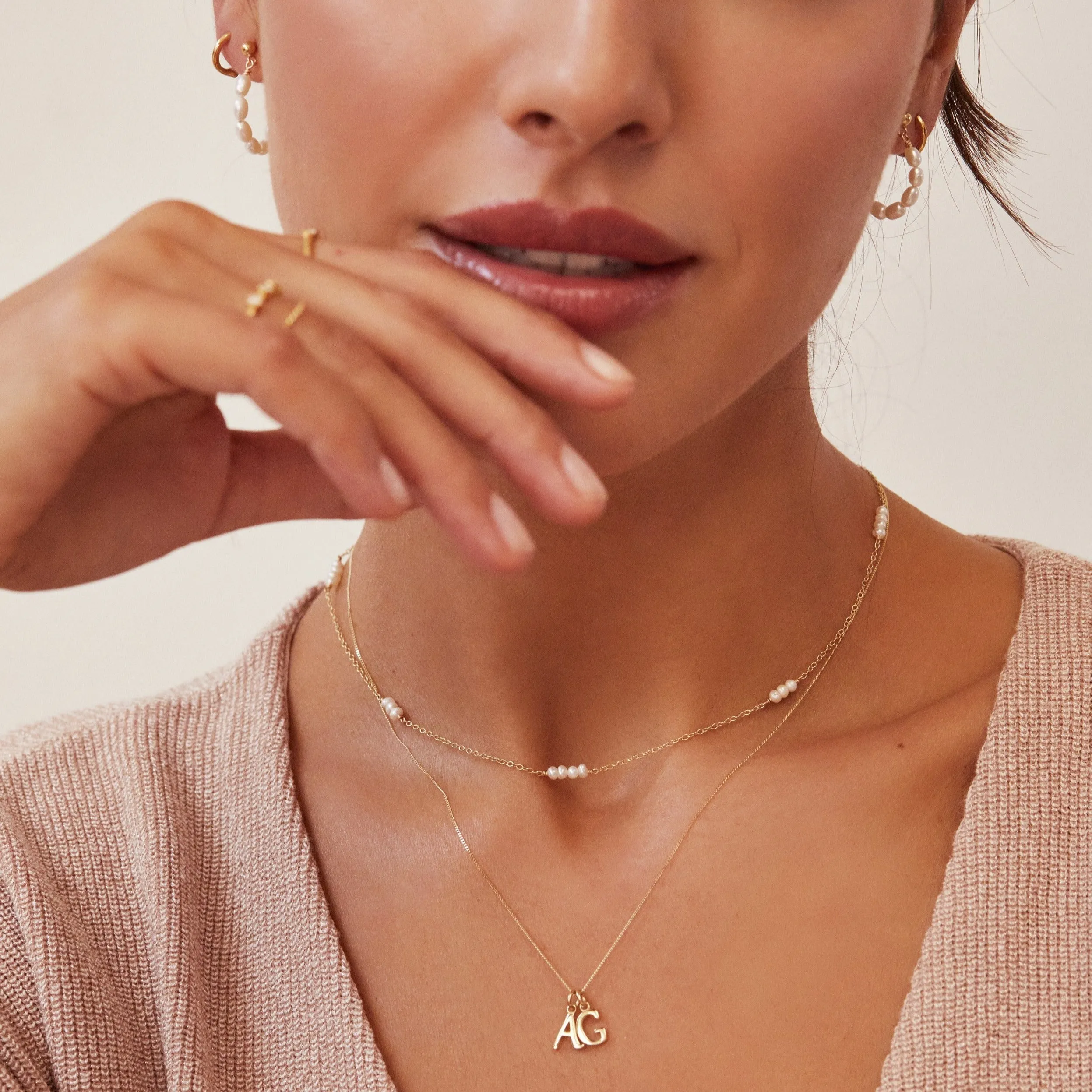 Silver Mini Pearl Choker