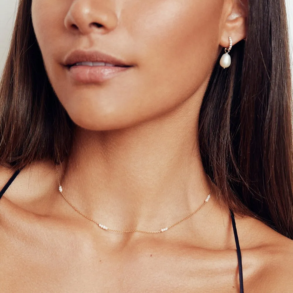 Silver Mini Pearl Choker