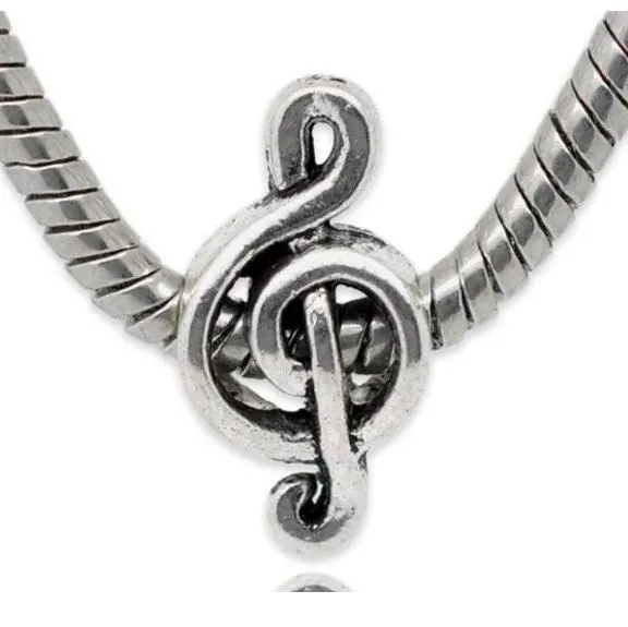 Silver Music Note Charm