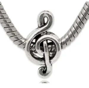 Silver Music Note Charm
