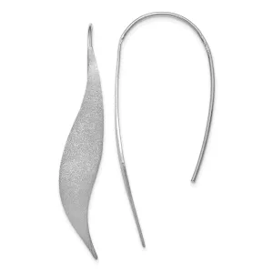 Silver Rhodium Polished Brushed Earrings