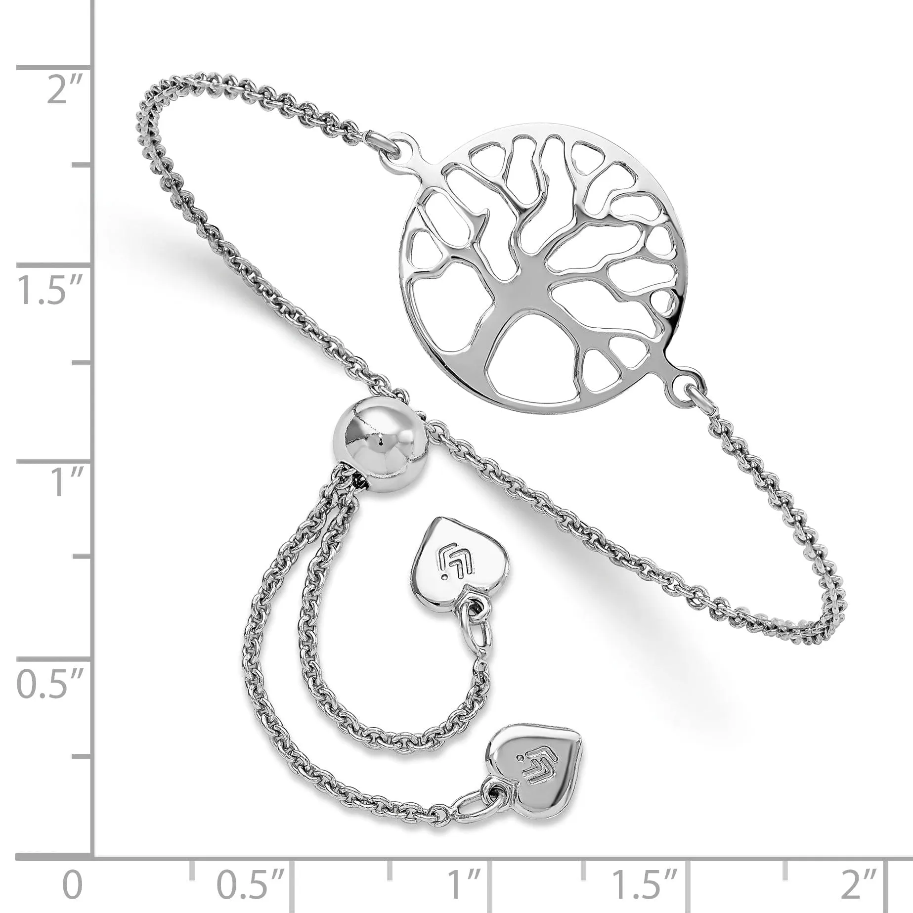 Silver Tree of Life Adjustable Bracelet