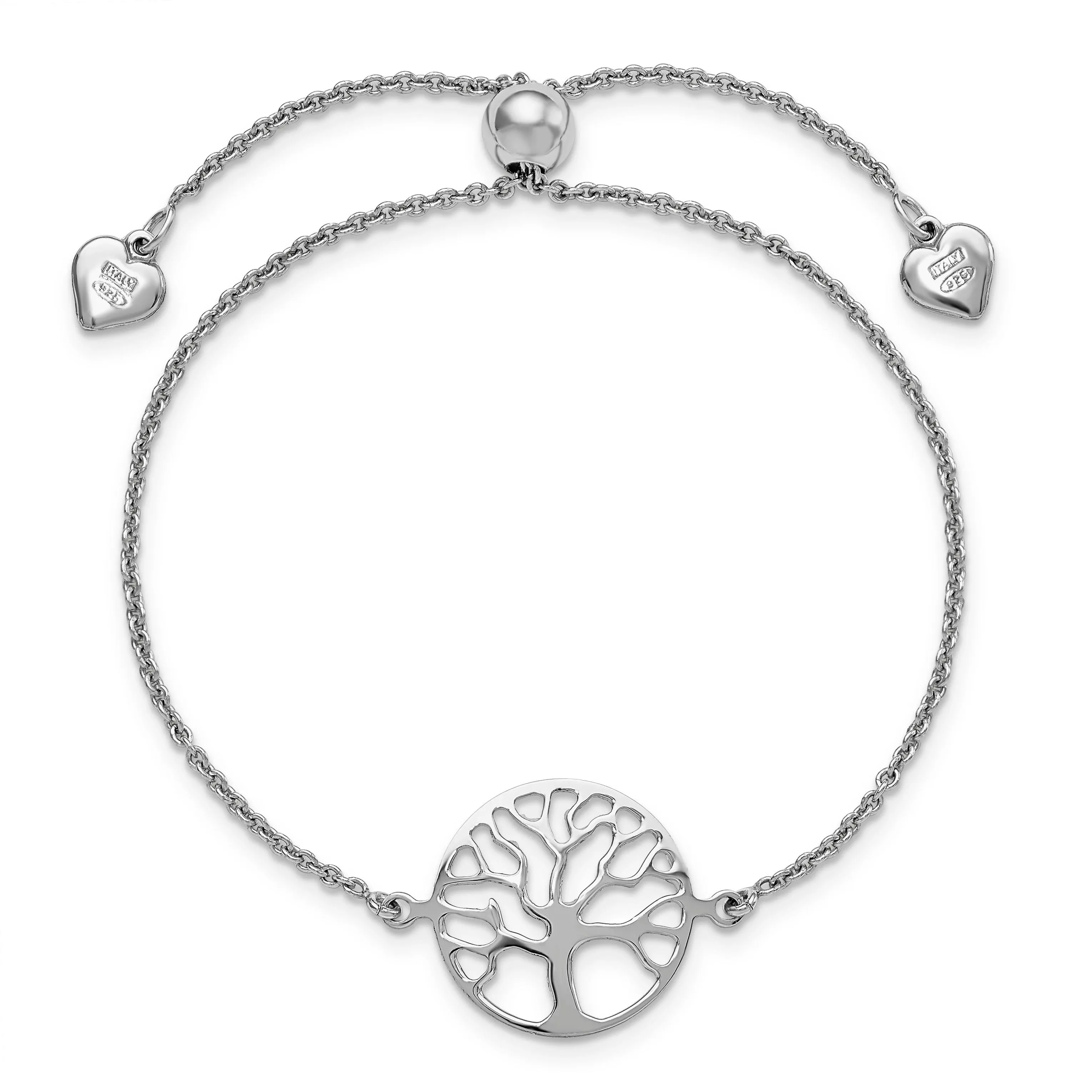 Silver Tree of Life Adjustable Bracelet