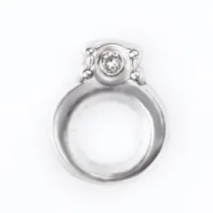 Silver Wedding Ring Floating Charm
