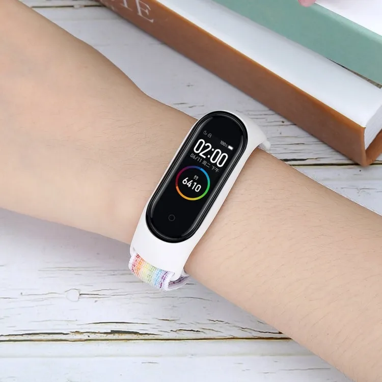 Smart Watch Nylon Woven Watch Band for Xiaomi Mi Band 3 / 4(Colour)