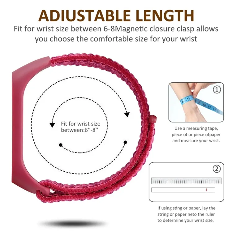 Smart Watch Nylon Woven Watch Band for Xiaomi Mi Band 3 / 4(Colour)