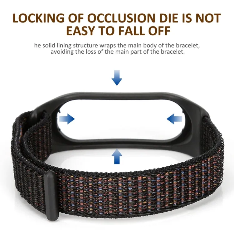 Smart Watch Nylon Woven Watch Band for Xiaomi Mi Band 3 / 4(Colour)