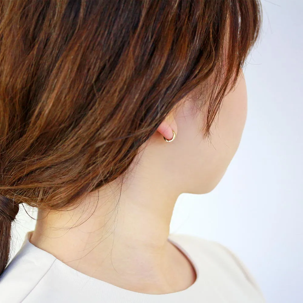 Smooth Touch Huggie Hoop Earrings