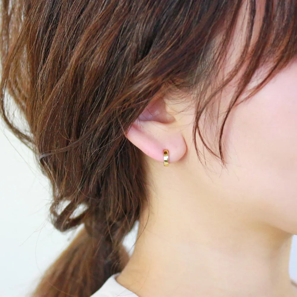 Smooth Touch Huggie Hoop Earrings