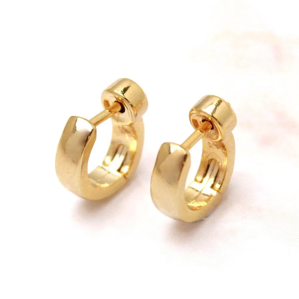 Smooth Touch Huggie Hoop Earrings