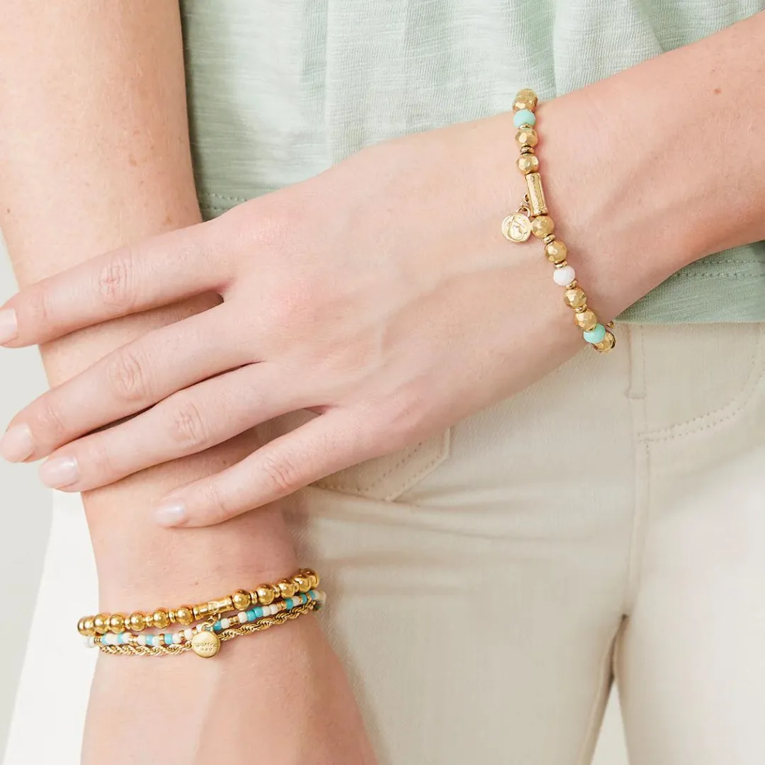 Spartina South Beach Stretch Bracelet - Seafoam