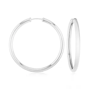 Sterling Silver 3x40mm S/D Tube Earrings