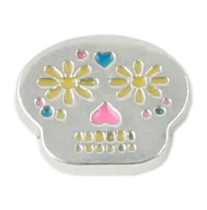 Sugar Skull Floating Charm