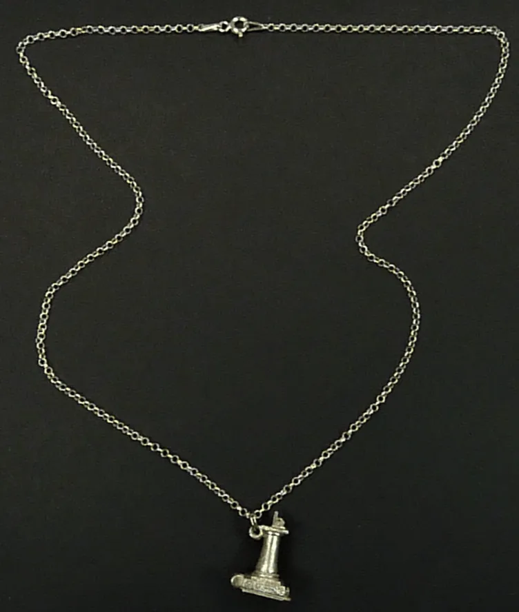 Sunseekers Necklace 1960s Sundial Pendant With Sterling 18 Inch Chain