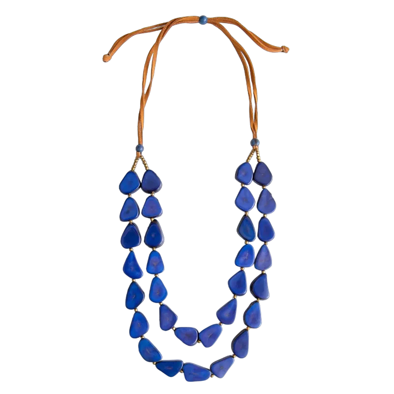 Tagua Women's Royal Blue Marlene Necklace
