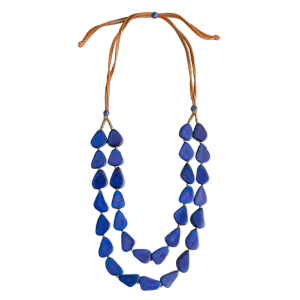 Tagua Women's Royal Blue Marlene Necklace