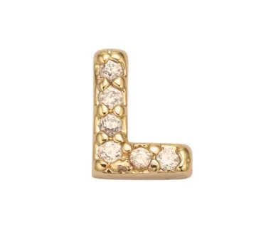 The Crowns Bespoke Jewelry Gold Rhinestone Letter Charms A-Z